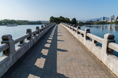 Scenic view of bridge over the lake