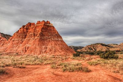 Scenic view of mountain against sky