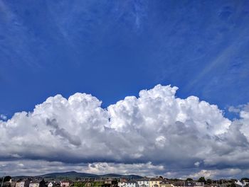 Scenic view of landscape against blue sky