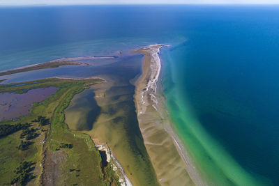 High angle view of sea shore