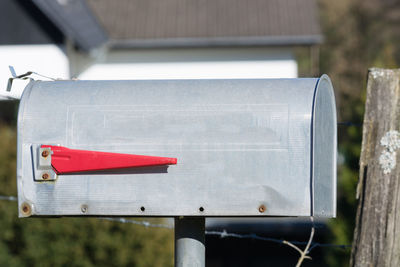 Close-up of mailbox