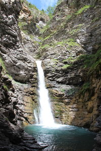 River flowing through rocks