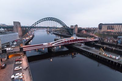 Bridge over river in city