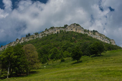 Scenic view of mountain against sky