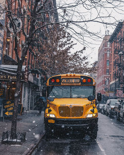 Road in city during winter