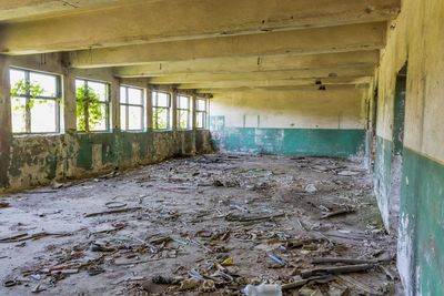 Interior of abandoned building