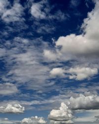 Low angle view of clouds in sky