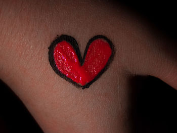 Close-up of red heart shape