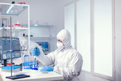 Scientist working in laboratory