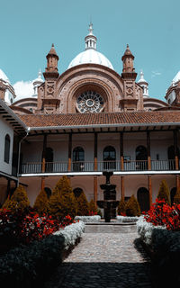 View of historic building against clear sky