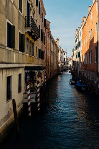 View of canal along buildings