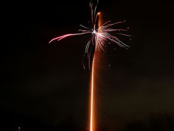 Low angle view of firework display