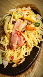 Close-up of served food