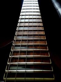 Low angle view of modern building at night