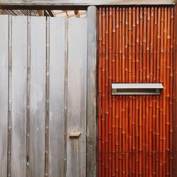 Close-up of wooden door