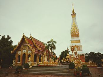 View of temple building against sky