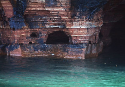 Rock formation in sea