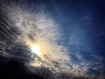 Low angle view of cloudy sky