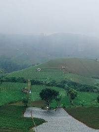 High angle view of landscape