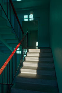 Empty staircase in building