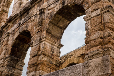 Low angle view of old ruins