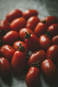 Cherry tomatoes on a table