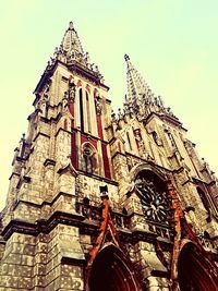 Low angle view of church against sky