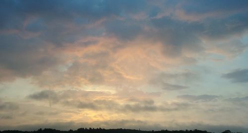 Low angle view of sky at sunset