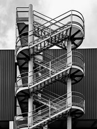 Low angle view of spiral staircase