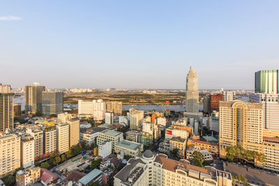 High angle view of cityscape