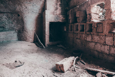 Interior of abandoned building