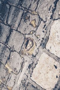 Full frame shot of cracked road