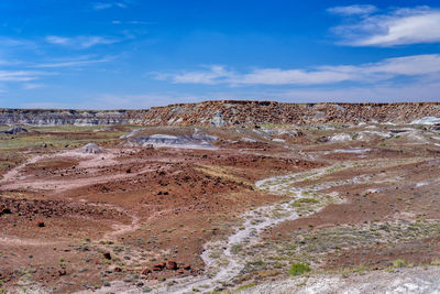 Scenic view of desert against sky