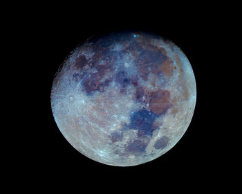 Close-up of moon against sky at night