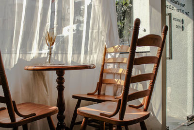 Table and chairs at home