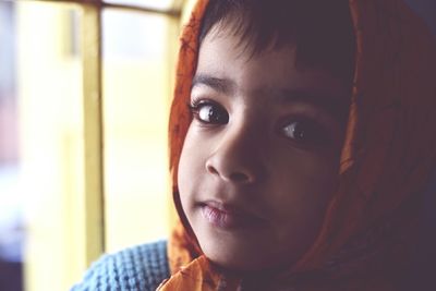 Close-up portrait of beautiful girl