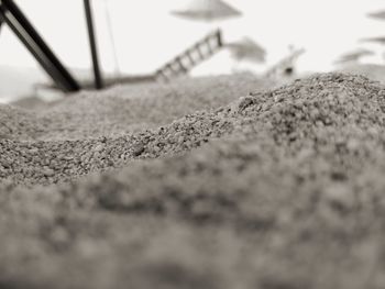 Close-up of rope on sand