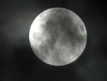 Low angle view of moon in sky