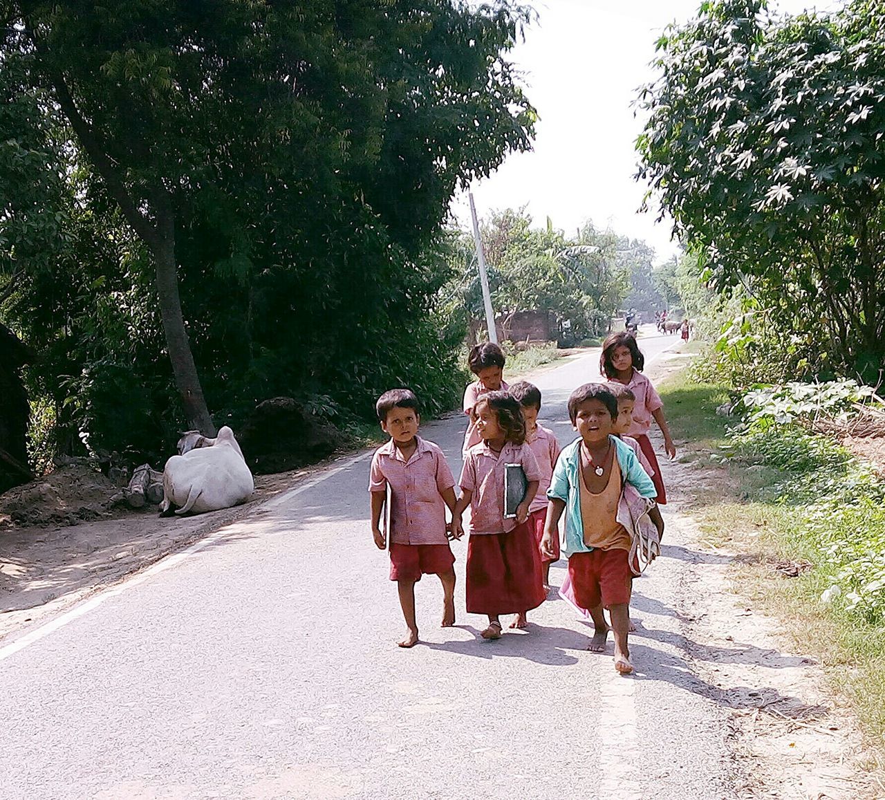 WOMAN WALKING ON FOOTPATH