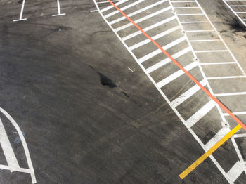 High angle view of road