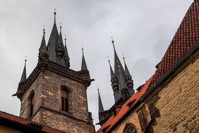 Low angle view of buildings against sky