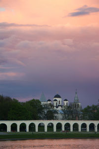 View of historical building against cloudy sky