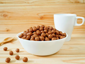 Close-up of food in bowl on table