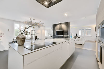 Interior of kitchen in modern home