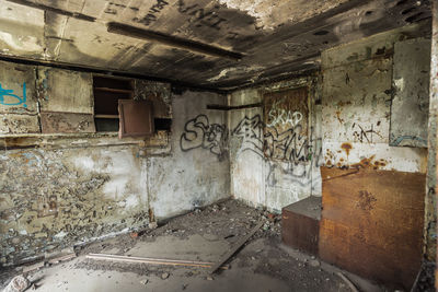 Interior of abandoned building