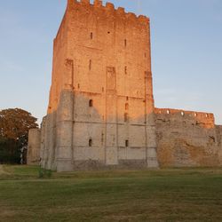 Low angle view of historical building