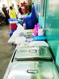 Stack of objects for sale at store