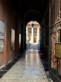 Empty corridor of building