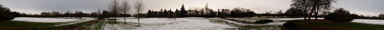 Scenic view of snow covered landscape