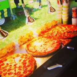 Close-up of food on table